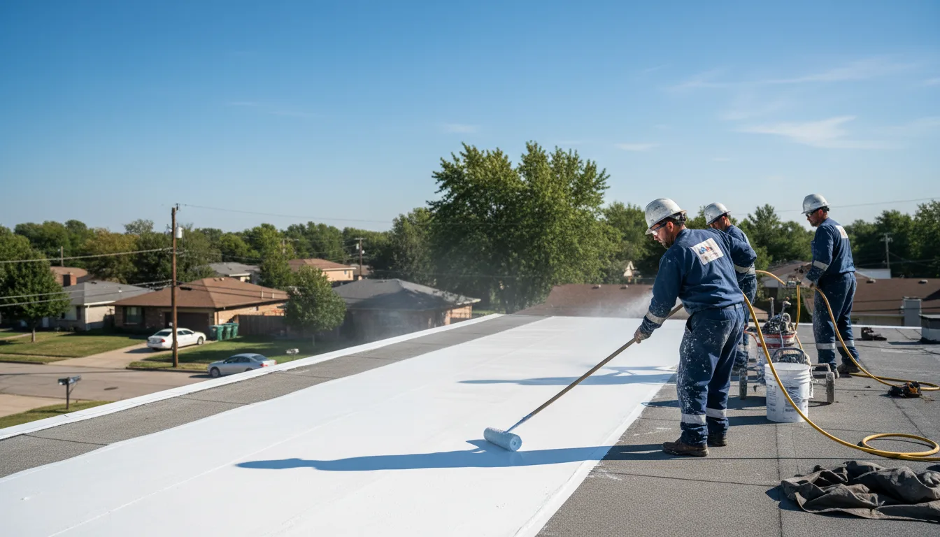 Commercial roof coating in Romance, AR near me